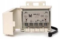 Усилитель антенный АМ-417, 4 вх. BI/FM-BIII-ДМВ-ДМВ, Кус=26/26/38/38 дБ. (12 Vdc), ALCAD