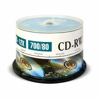 Оптический диск Mirex CD-RW 700 Mb 12х Cake Box (50)