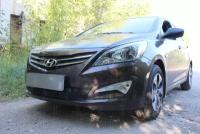 Защита радиатора hyundai solaris 2014-2017 black optimal hsol14.optimal.black