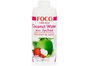 Вода кокосовая Foco с соком личи без сахара 330 мл