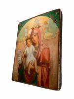Освященная икона на дереве ручной работы - Пресвятая Богородица Избавительница, арт И070, 15х20х1,8 см