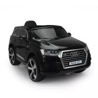 Электромобиль AUDI Q7, EVA колёса, кожаное сиденье, цвет чёрный глянец