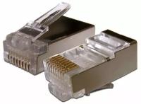 Коннектор RJ45 STP 8P8C, универсальный, для толстого кабеля, cat.6, 100 шт