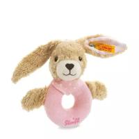 Мягкая игрушка Steiff Hoppel Rabbit Grip Toy pink (Штайф погремушка-колечко Кролик Хоппель розовый 12 см)