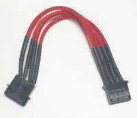 Удлинитель Lamptron 4-pin MOLEX, красный, 22 см LAMP-C8001