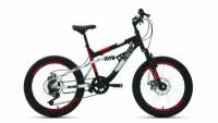 Велосипед 20 FORWARD ALTAIR MTB FS (DISK) (Двухподвес) (6-ск.) 2022 (рама 14) черный/красный