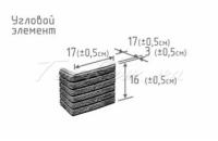 Искусственный камень Kamrock Каменный город Угловой элемент KSGUH (1 уп./13 пог. м)