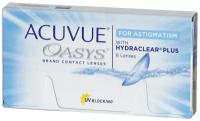 Контактные линзы Acuvue Oasys for astigmatism with Hydraclear Plus, 6 шт., R 8,6, D -1, CYL -2,75, AX 150