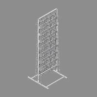 Стойка с сеткой, двухсторонняя, в комплекте 16 полок для семян, 63*49*183 см, цвет белый