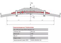 Лист №4 Рессора задняя для МАЗ 9506 10 листов