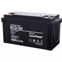 Battery CyberPower Standart series RС 12-120, voltage 12V, capacity (discharge 10 h) 121Ah, max. discharge current (5 sec) 1300A, max. charge current 40A, lead-acid type AGM, terminals under bolt M8, LxWxH 410x176x224mm., full height with terminals 226mm