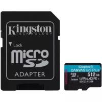 Карта памяти KINGSTON micro SDXC 512Gb Canvas Go Plus UHS-I U3 A2 + ADP (170/90 MB/s)