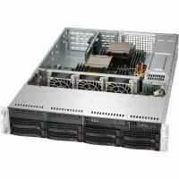 Supermicro Корпус CSE-825TQC-R802LPB 2U SC825TQC 8 x 3.5; hot-swap SAS3 SATA LP Chassis Redundant 800W PWS