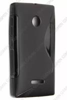 Чехол силиконовый для Microsoft Lumia 435 Dual sim S-Line TPU (Черный)