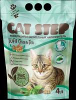 Наполнитель растительный CAT STEP Tofu Green Tea комкующийся, 4л