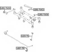 Опора дифференциала зад.HYUNDAI TUCSON JM 2004- ASVA 1201-TUC6