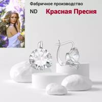 Сережки женские с камнем Фианит