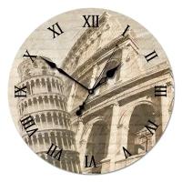 Династия Настенные часы из стекла 01-004 "Старинная Италия"
