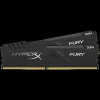 Модуль памяти DIMM 32Gb 2х16Gb DDR4 PC25600 3200MHz Kingston HyperX Fury Black Series XMP (HX432C16FB4K2/32)