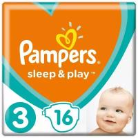 Подгузники Pampers Sleep&Play, размер 3, 16 шт