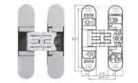 Петля дверная скрытой установки Krona Koblenz Kubica 2700 DXSX 40кг. мат.хром
