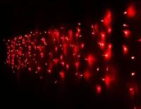 Светодиодная бахрома Quality Light 4.9*0.5 м, 240 красных LED ламп, черный ПВХ, соединяемая, IP44, BEAUTY LED PIL240-11-2R