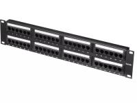 Патч-панель UTP, 19", 48 портов RJ45, cat.5е, 2U, Dual Type