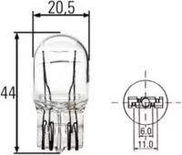 Лампа накаливания фонарь сигнала тормож./ задний габ. огонь Hella 8GD008893-002 P215W W215W W215W Abarth 500 (312)