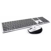 Клавиатура + мышь Gembird KBS-8100,{Беспроводной комплект, адаптер не входит в комплект, slim, BT 3.0, серебро, 109кл, 1600DPI}