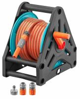 Базовый комплект шланговой катушки Gardena 18980-28 Basic Hose Reel Set со шлангом 13 мм и распылителями,20м, серый