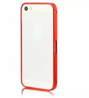 Бампер iPhone 5/5S алюминиевый Bumper Slim (толщина 0.7 мм) Красный