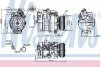 NISSENS 89075 Компрессор кондиционера OPEL ZAFIRA A 98-