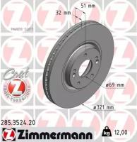 ZIMMERMANN 285.3524.20 Диск тормозной