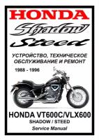 Руководство по ремонту Мото Сервис Мануал Honda VT600/400-Shadow, VLX600/400 Steed (1988-1996) на русском языке