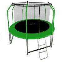 Батут i-JUMP Elegant Light 8ft без нижней сетки, с лестницей (green)