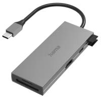 Разветвитель HAMA USB-C Hama H-200110 6порт. (00200110) (серый)