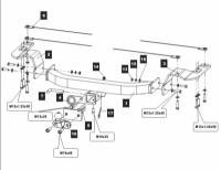 Фаркоп Baltex для Lexus LX 570 2007-2022 с нержавеющей накладкой. Быстросъемный крюк