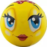 PALMON Мяч детский Funny Faces арт.DS-PP 203 12 см, желтый ()