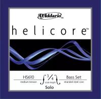 D'Addario HS610-3/4M Helicore Solo Комплект струн для контрабаса размером 3/4, среднее натяжение