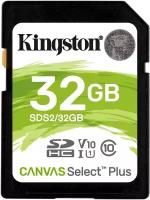 Карта памяти 32Gb Kingston Canvas Select Plus SDHC Class 10 (SDS2/32GB)