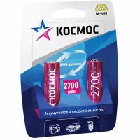 Аккумулятор R6 (AA) Ni-Mh 2700MAhКОСМОС | код KOCR6NIMH2700MAH2BL | Космос (5шт.в упак.)