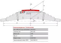 Лист №8 Рессора задняя для Scania PGRT-series 8 листов