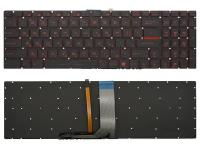 Клавиатура для ноутбука MSI GP62M черная c красной подсветкой