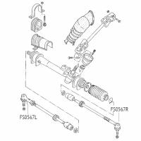 Наконечник рулевой тяги левый VW Golf/Jetta/Vento/Passat 84-