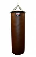 Боксёрский мешок подвесной (искусственная кожа), 120*40 см, 50 кг, коричневый