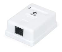 Cabeus WS-8P8C-Cat.5e-1 Розетка компьютерная RJ-45, категория 5e, одинарная, внешняя, Dual IDC