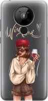 Силиконовый чехол с принтом Wine Time для Nokia 5.3 / Нокиа 5.3