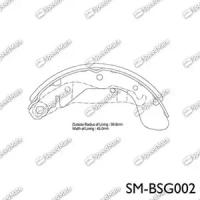 Колодки барабанные DAEWOO NEXIA,ESPERO,NUBIRA (J100,J150)/CHEVROLET LANOS SPEEDMATE SM-BSG002