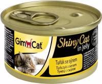 GimCat ShinyCat консервы для кошек из тунца с сыром 70 г х 24 шт
