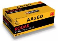 Kodak Батарейка Kodak LR6-60 (4S) colour box XTRALIFE [KAA-60], 60шт (30414921-RU1)